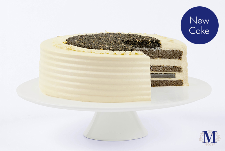 Black and White Sesame Mochi Shortcake  (Size: 6&rdquo; / 9&rdquo;)