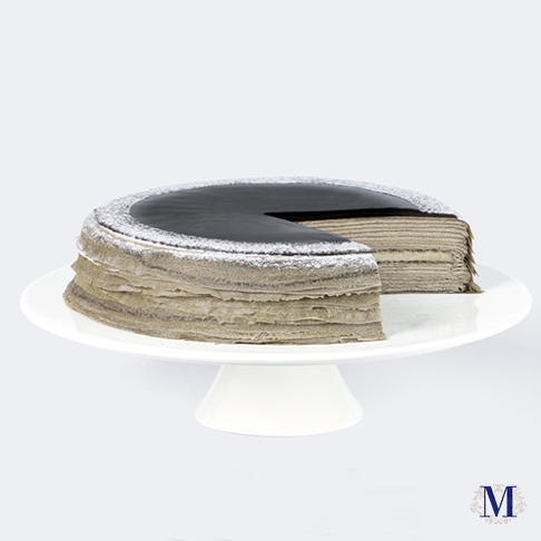 Black Sesame Mochi Mille Crêpes (Size: 6” / 9”)