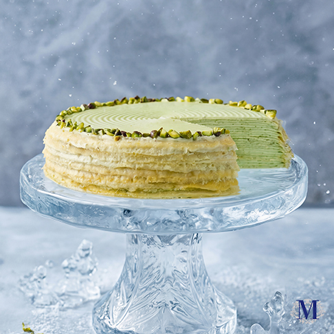 Frozen Pistachio Mille Crêpes  (Size: 6” / 9”)