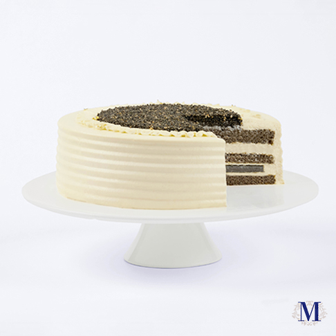 Black and White Sesame Mochi Shortcake  (Size: 6” / 9”)